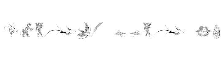 Penmanship Birds and Ornaments Free  Free Fonts Download