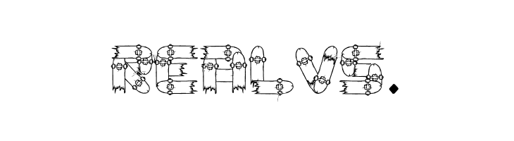 Broken Skate deck  Free Fonts Download