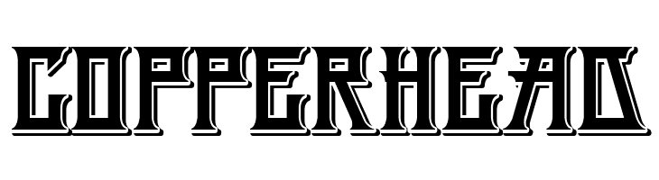 Copperhead H74 Snake Oil Embossed Font