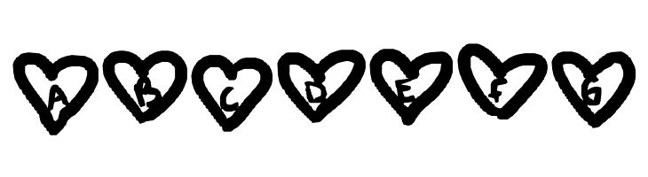 hearts love  Free Fonts Download