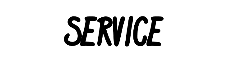 SERVICE Black Kids Font