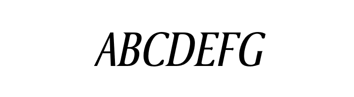 ABCDEFG VenturisSansADFCd-Italic Font