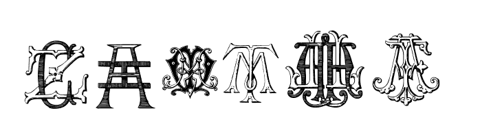Intellecta Monograms Random Samples Five  Free Fonts Download