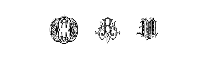 Intellecta Monograms Random Samples Five  Free Fonts Download