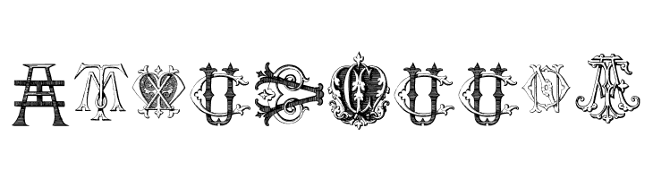 Intellecta Monograms Random Samples Five  Free Fonts Download