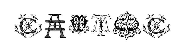 Intellecta Monograms Random Samples Five  Free Fonts Download