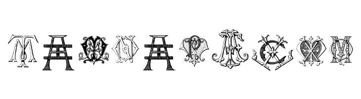 Intellecta Monograms Random Samples Five  Free Fonts Download