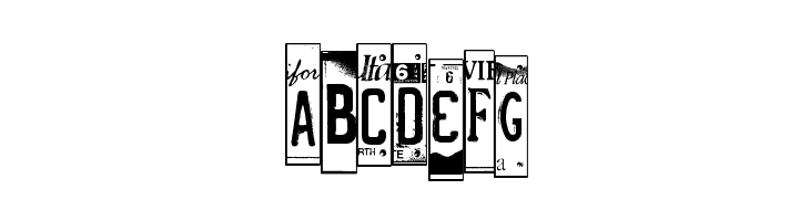 LicensePlates  Free Fonts Download