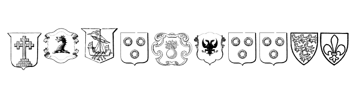 Blasons Free  Free Fonts Download