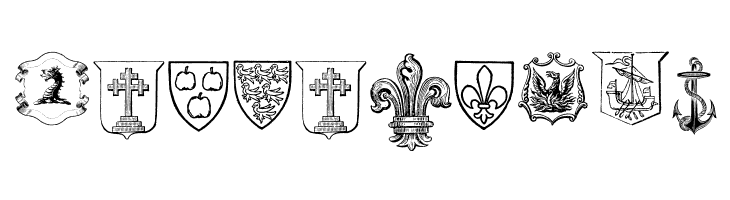 Blasons Free  Free Fonts Download
