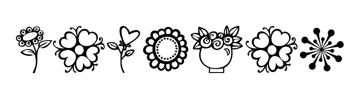 Janda Flower Doodles  Free Fonts Download