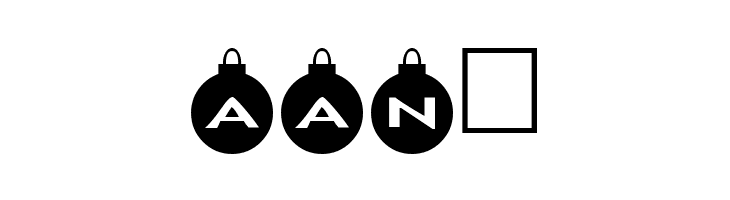 AlphaShapes xmas balls  Free Fonts Download
