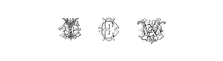 Intellecta Monograms Random Samples Six  Free Fonts Download
