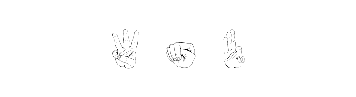 ZOE Germany Fingeralphabet Regular  Free Fonts Download