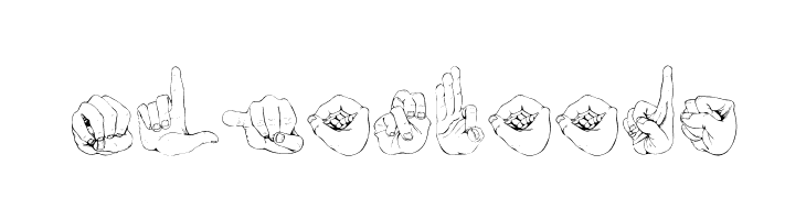 ZOE Germany Fingeralphabet Regular  Free Fonts Download