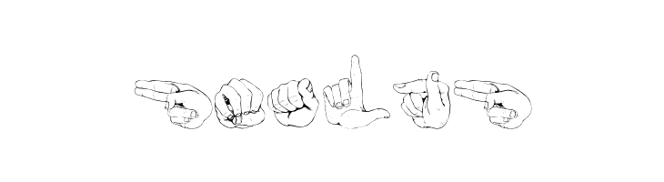 ZOE Germany Fingeralphabet Regular  Free Fonts Download