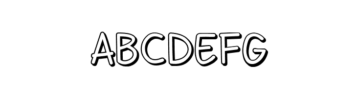 ABCDEFG DHF Semangat 2012 Shadow Demo Font