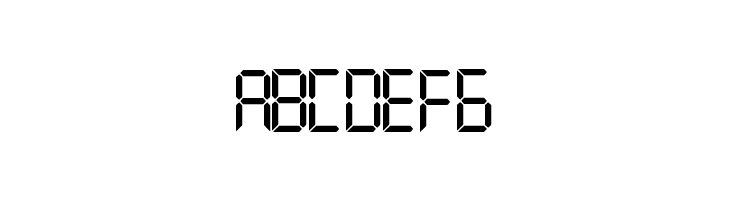 digital display tfb  Free Fonts Download