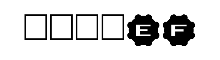 AlphaShapes gears 2  Free Fonts Download