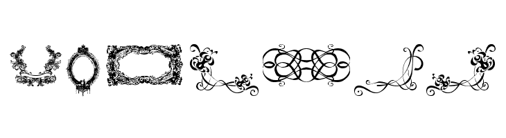 ornaments labels and frames  Free Fonts Download