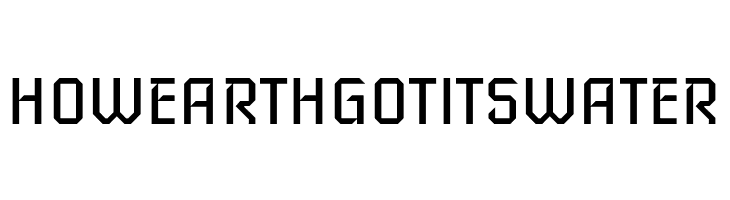 HOWEARTHGOTITSWATER Iceberg-Regular Font