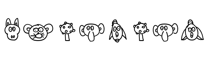 Aka-Acid-Animaux  Free Fonts Download