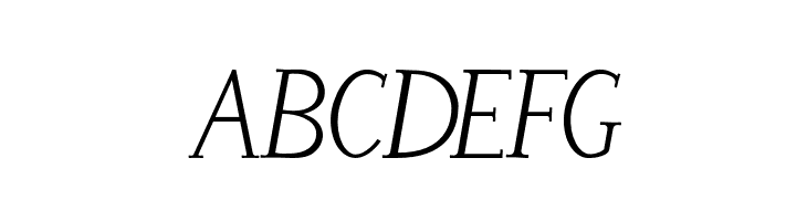ABCDEFG LitosScript-Italic Font