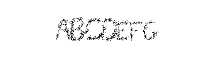 ABCDEFG FlowerHeader Font
