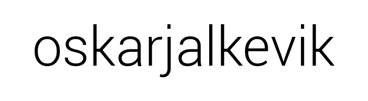 oskarjalkevik Roboto Light Font