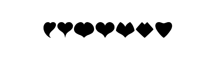 HEART shapes  Free Fonts Download