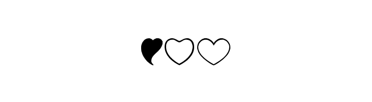 HEART shapes  Free Fonts Download