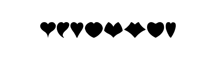 HEART shapes  Free Fonts Download