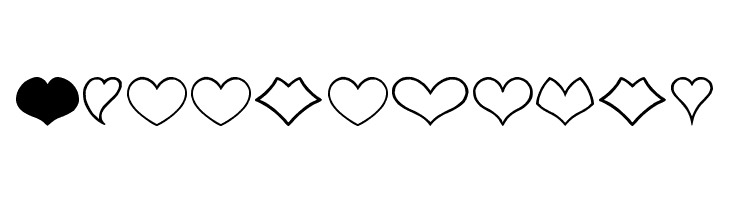 HEART shapes  Free Fonts Download