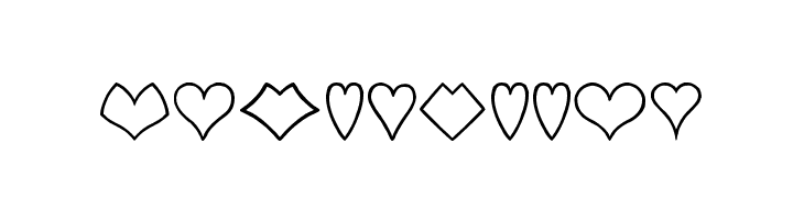 HEART shapes  Free Fonts Download