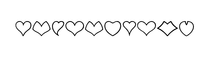 HEART shapes  Free Fonts Download