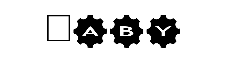 AlphaShapes gears 3  Free Fonts Download