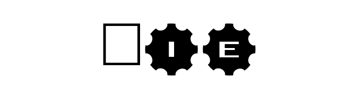 AlphaShapes gears 3  Free Fonts Download