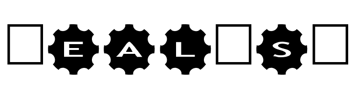 AlphaShapes gears 3  Free Fonts Download