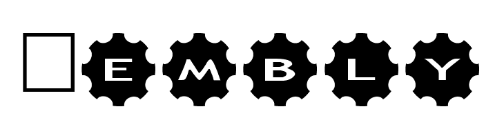AlphaShapes gears 3  Free Fonts Download