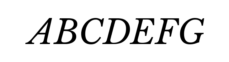 ABCDEFG Libre Baskerville Italic Font
