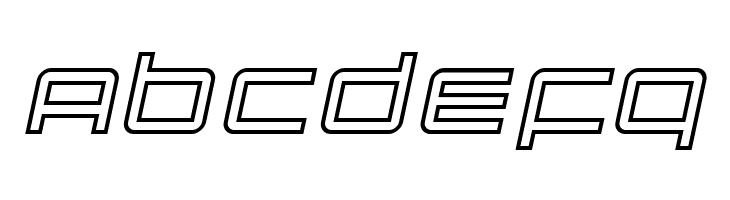 Quark Outline Italic  Free Fonts Download