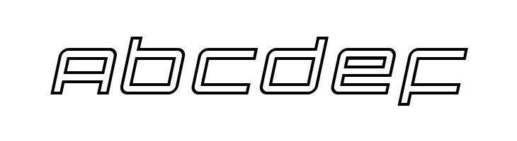 Quark Outline Italic  Free Fonts Download