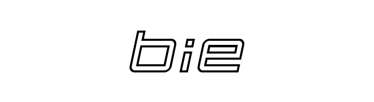 Quark Outline Italic  Free Fonts Download