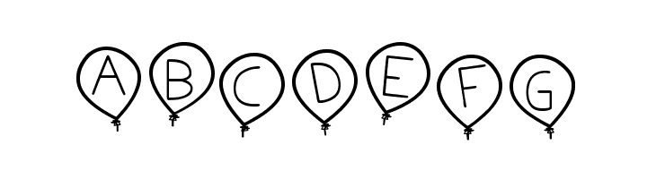 birthday balon tfb  Free Fonts Download