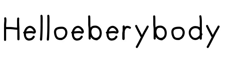 Helloeberybody FuturaHandwritten Font