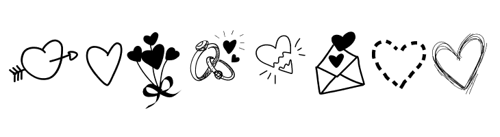 PWLittleHearts  Free Fonts Download