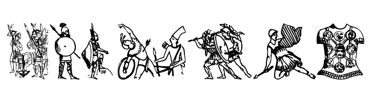 Ancient warriors and weapons tfb  Free Fonts Download