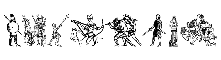 Ancient warriors and weapons tfb  Free Fonts Download