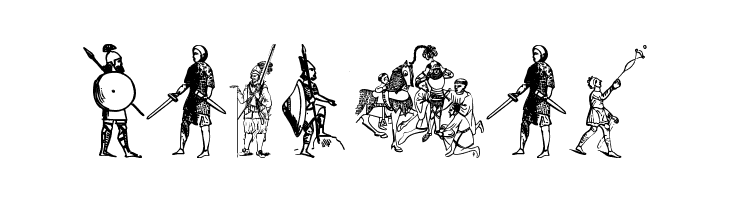 Ancient warriors and weapons tfb  Free Fonts Download