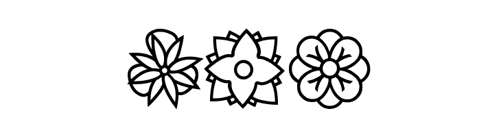 Flowers dots bats tfb  Free Fonts Download